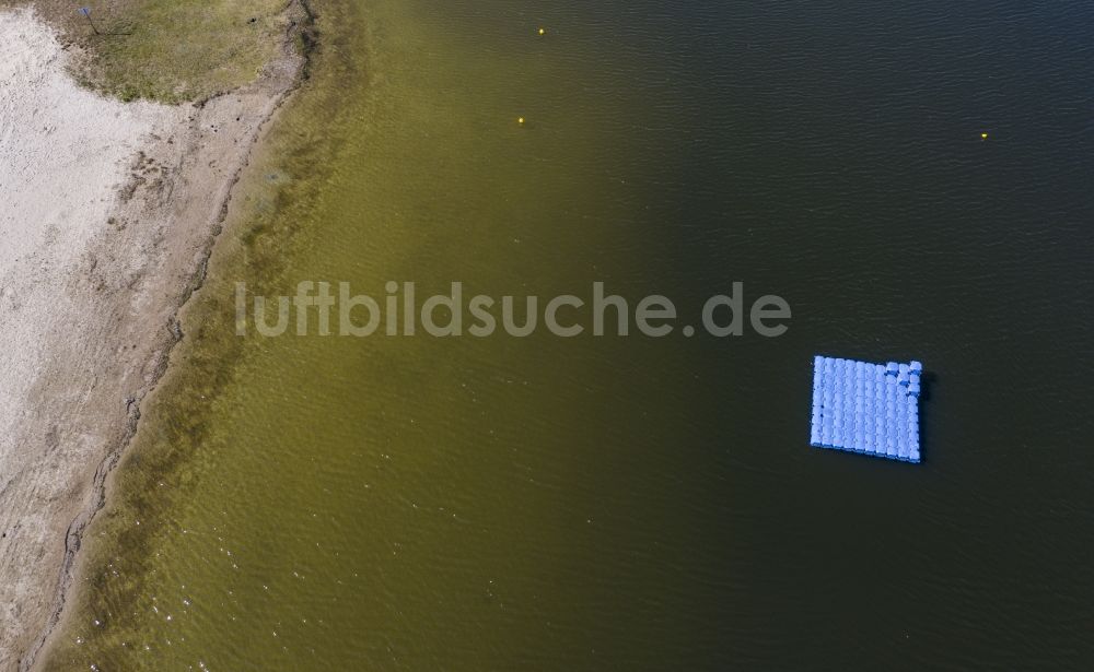 Luftbild Velten - Uferbereiche am Freibad Bernsteinsee im Ortsteil Borgsdorf in Velten im Bundesland Brandenburg, Deutschland