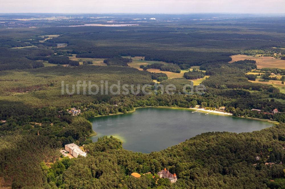 Biesenthal aus der Vogelperspektive: Uferbereiche am Großer Wukensee in Biesenthal im Bundesland Brandenburg, Deutschland