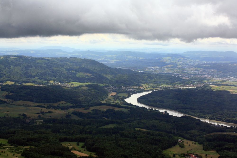Luftbild Bad Säckingen - Uferbereiche am Hochrhein bei Bad Säckingen im Bundesland Baden-Württemberg