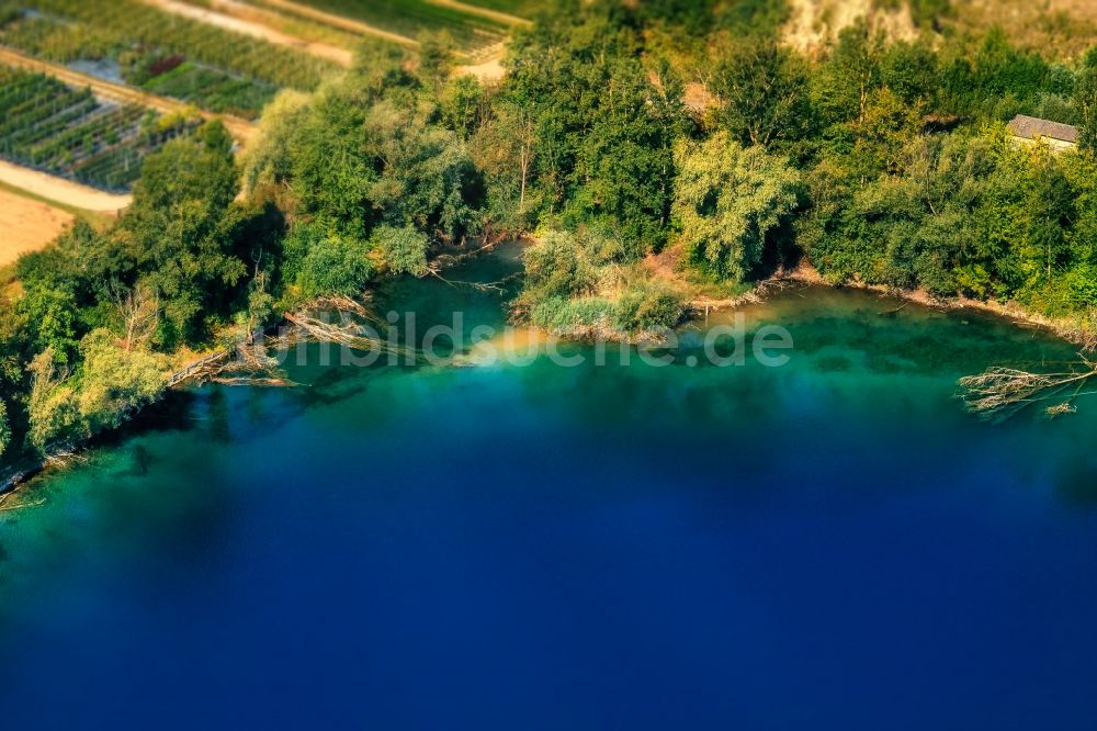 Luftbild Ettenheim - Uferbereiche des Sees Apostelsee in Ettenheim im Bundesland Baden-Württemberg, Deutschland