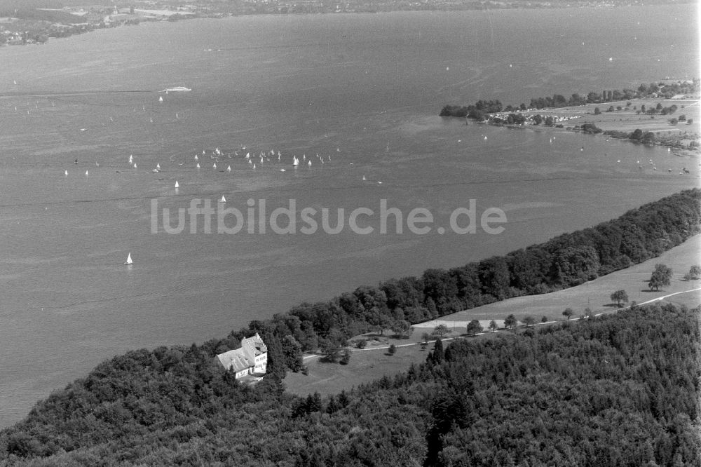 Konstanz aus der Vogelperspektive: Uferbereiche des Sees Bodensee in Konstanz im Bundesland Baden-Württemberg, Deutschland
