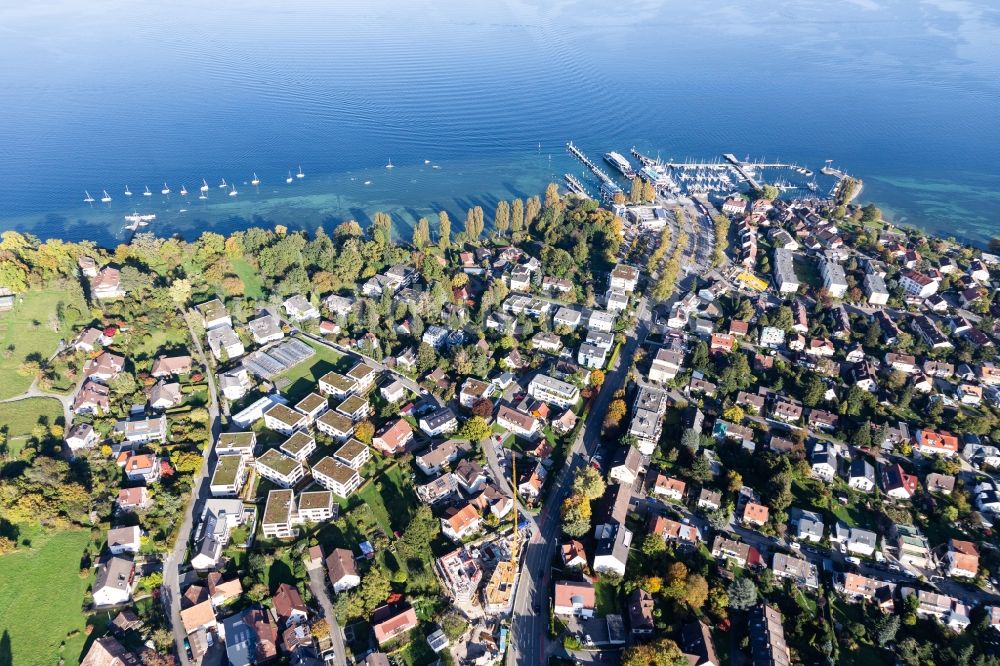Luftaufnahme Konstanz - Uferbereiche des Sees Bodensee im Ortsteil Allmannsdorf in Konstanz im Bundesland Baden-Württemberg, Deutschland