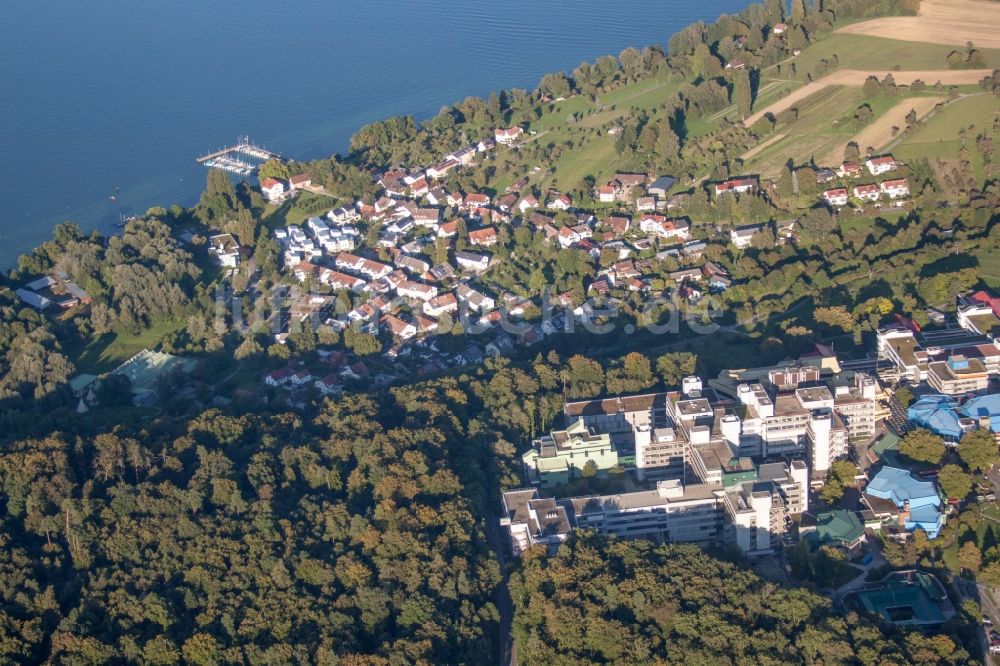 Luftaufnahme Konstanz - Uferbereiche des Sees Bodensee im Ortsteil Egg in Konstanz im Bundesland Baden-Württemberg, Deutschland