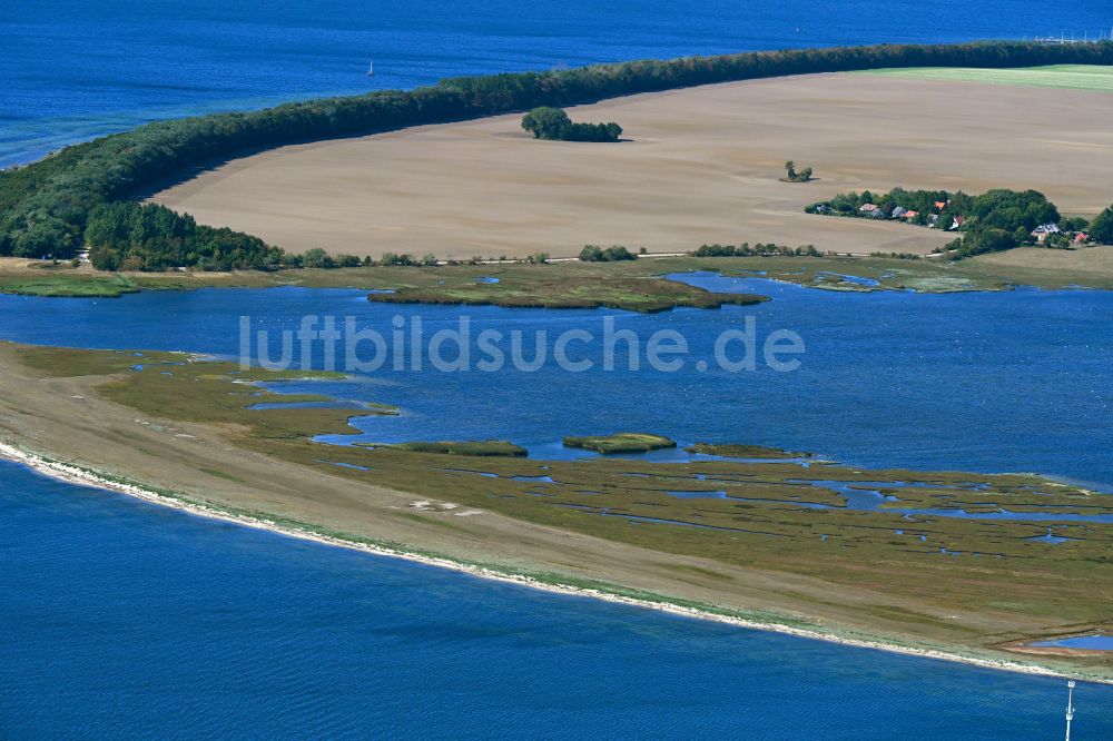 Insel Poel aus der Vogelperspektive: Uferbereiche des Sees Fauler See-Rustwerder in Insel Poel im Bundesland Mecklenburg-Vorpommern, Deutschland
