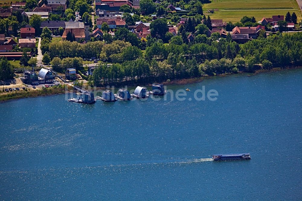 Luftbild Geierswalde - Uferbereiche des Sees Geierswalder See in Geierswalde im Bundesland Sachsen, Deutschland