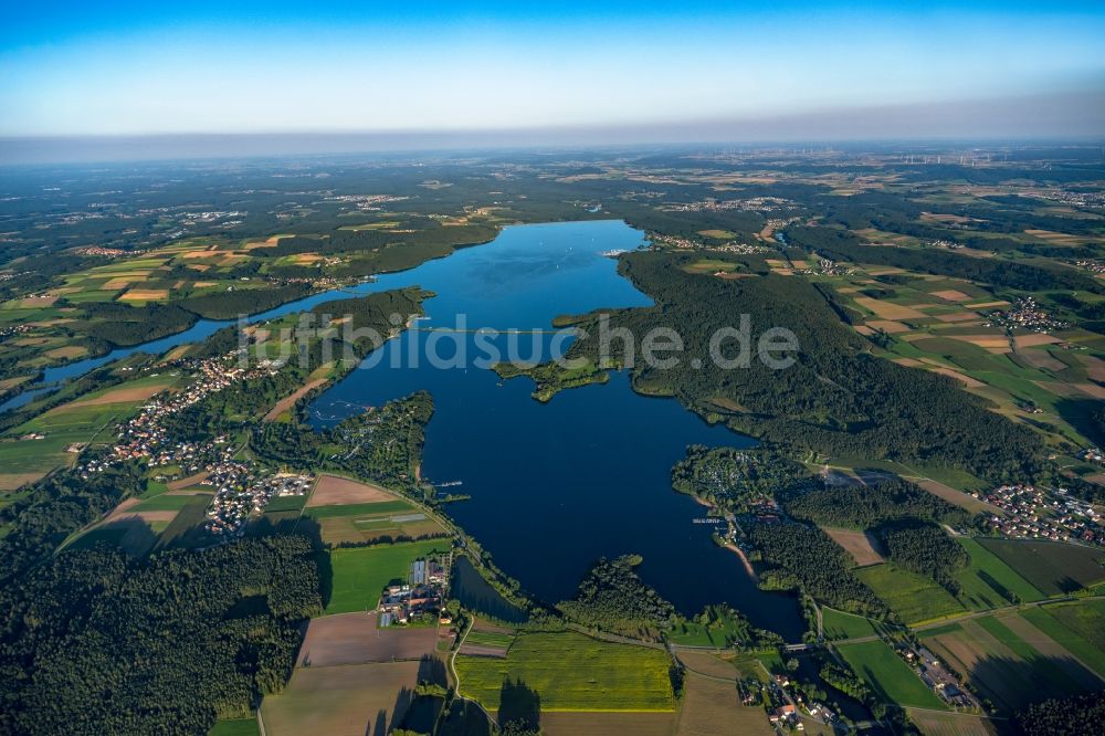 Absberg aus der Vogelperspektive: Uferbereiche des Sees Großer Brombachsee in Absberg im Bundesland Bayern, Deutschland