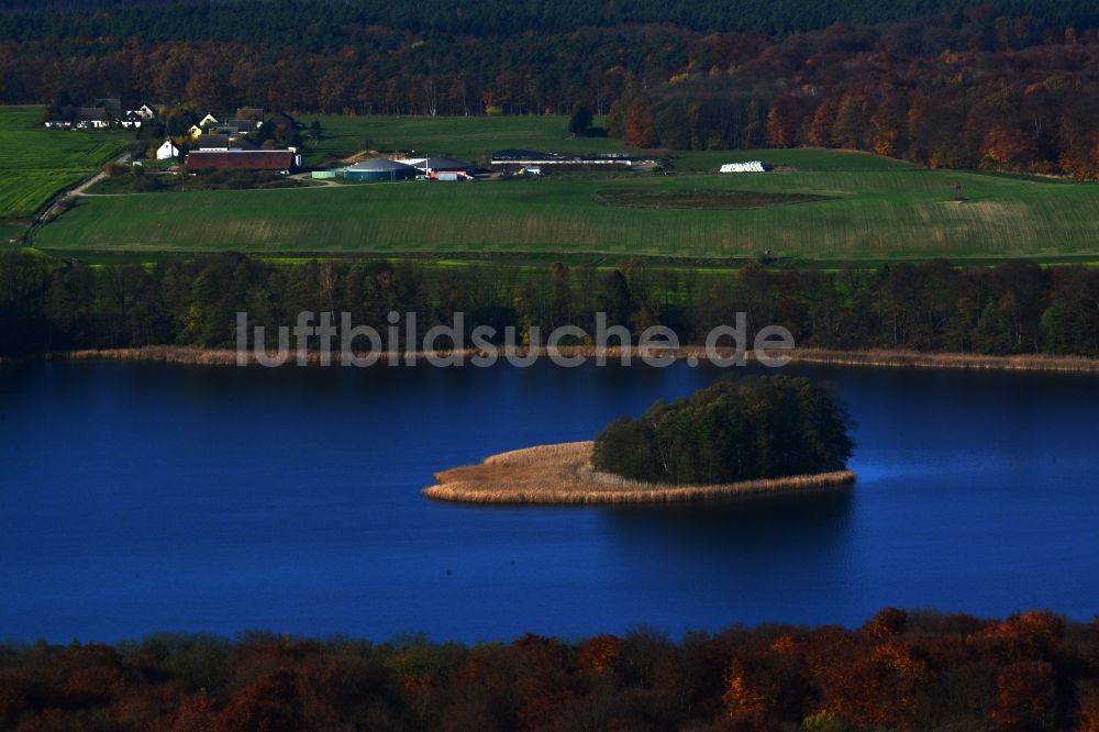 Luftbild Friedrichswalde - Uferbereiche des Sees Großer Präßnicksee in einem Waldgebiet in Friedrichswalde im Bundesland Brandenburg, Deutschland