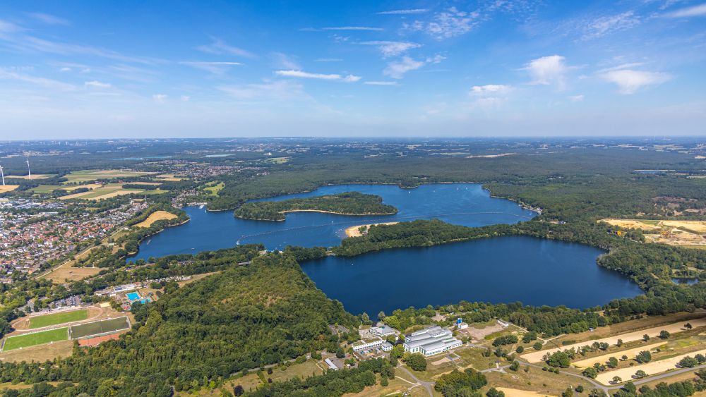 Luftbild Haltern am See - Uferbereiche des Sees Halterner Stausee in Haltern am See im Bundesland Nordrhein-Westfalen, Deutschland