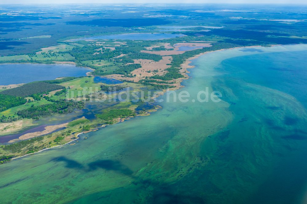 Luftaufnahme Varchentin - Uferbereiche des Sees Müritz in Varchentin im Bundesland Mecklenburg-Vorpommern, Deutschland