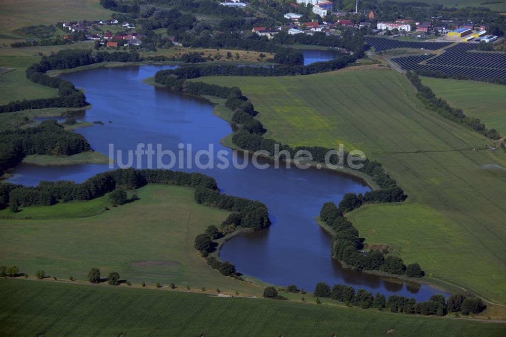 Luftbild Hohen Wangelin - Uferbereiche des Sees Orthsee in Hohen Wangelin im Bundesland Mecklenburg-Vorpommern