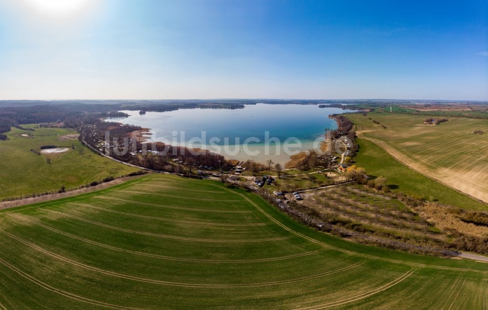 Luftaufnahme Parsteinsee - Uferbereiche des Sees Parsteiner See in Parsteinsee im Bundesland Brandenburg, Deutschland