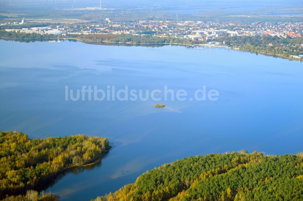 Luftaufnahme Großkoschen - Uferbereiche des Sees Senftenberger See in Großkoschen im Bundesland Brandenburg, Deutschland