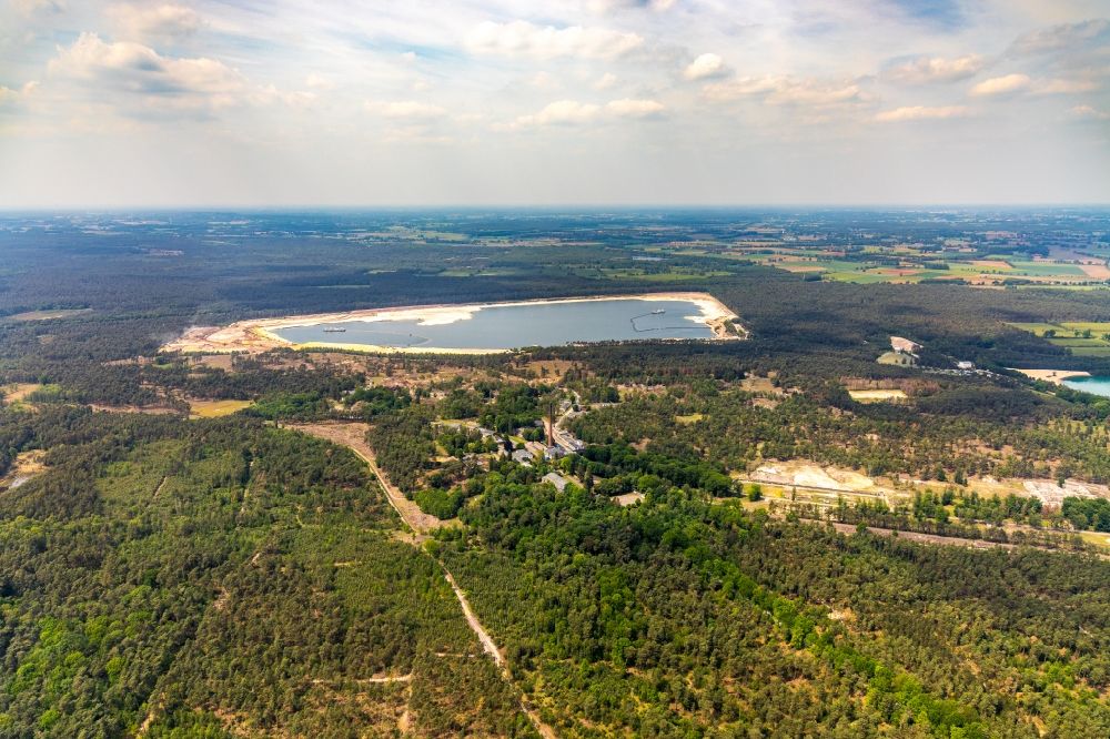 Luftbild Haltern am See - Uferbereiche des Sees Silbersee in Haltern am See im Bundesland Nordrhein-Westfalen, Deutschland