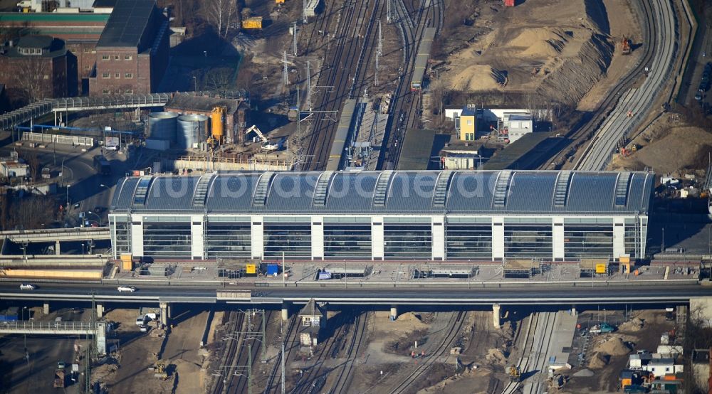 Berlin aus der Vogelperspektive: Um- und Neubau des Berliner S-Bahnhof Ostkreuz