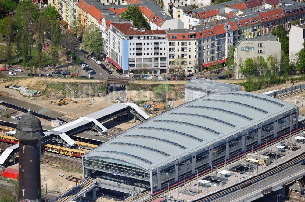 Berlin aus der Vogelperspektive: Um- und Neubau des Berliner S-Bahnhofs Ostkreuz