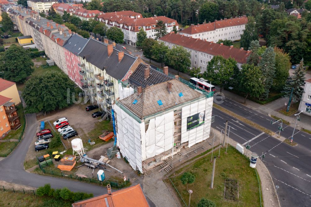 Eberswalde aus der Vogelperspektive: Umbau und Ausbau des Altbau- Gebäude der WHG in Eberswalde im Bundesland Brandenburg, Deutschland
