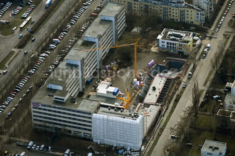 Luftaufnahme Berlin - Umbau eines Büro- und Geschäftshauses Das Atelierhaus im Ortsteil Pankow in Berlin, Deutschland