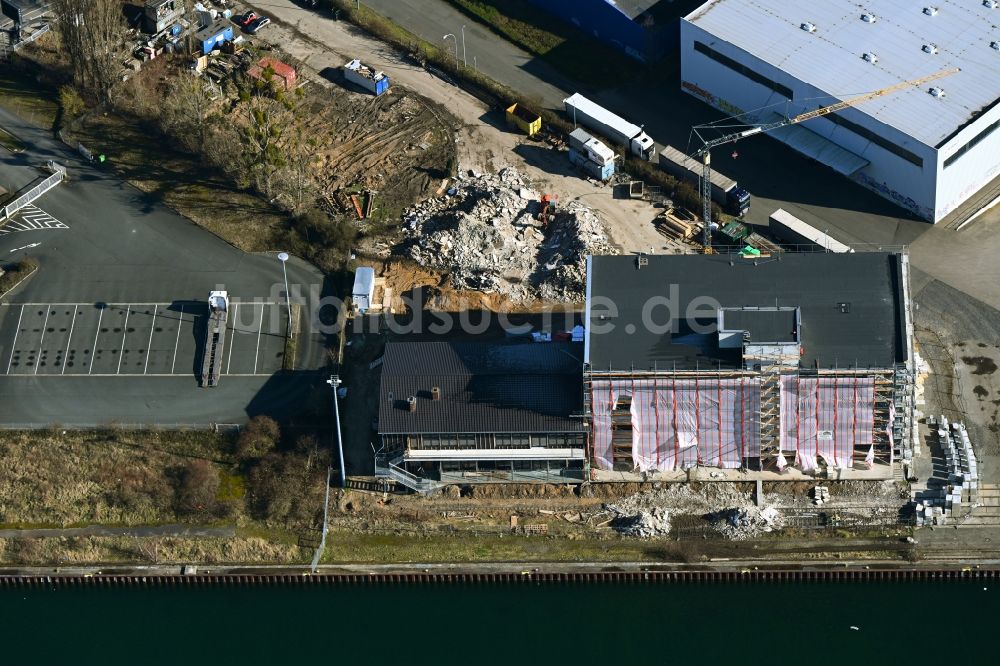 Luftaufnahme Hannover - Umbau eines Büro- und Geschäftshauses Hannover Docks in Hannover im Bundesland Niedersachsen, Deutschland