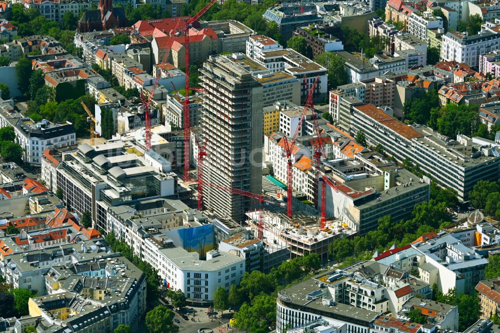 Luftaufnahme Berlin - Umbau eines Büro- und Geschäftshauseskomplexes Fürst im Ortsteil Charlottenburg in Berlin, Deutschland