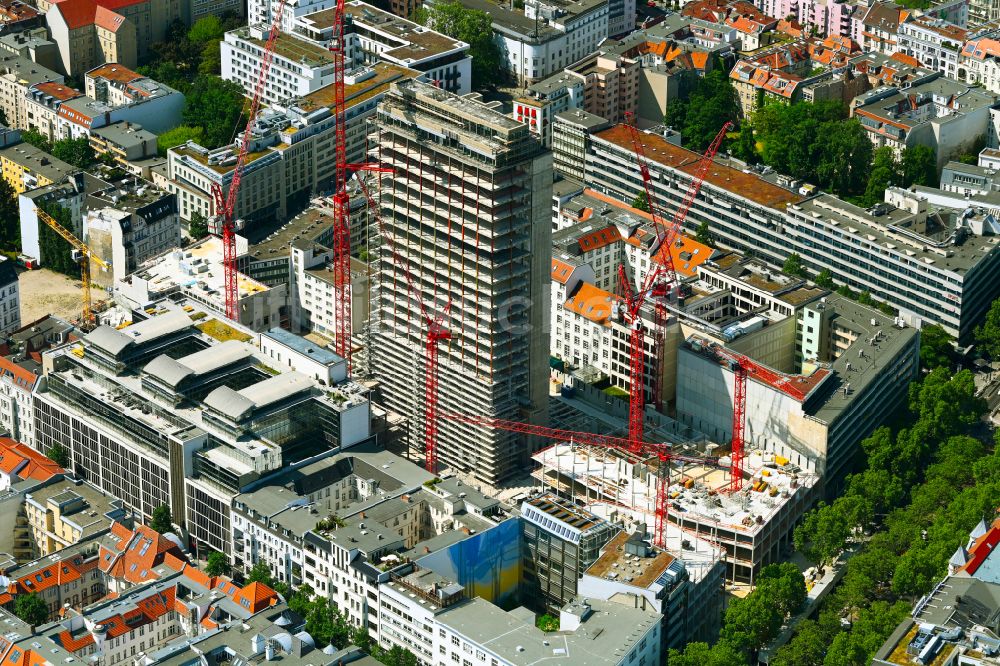 Berlin von oben - Umbau eines Büro- und Geschäftshauseskomplexes Fürst im Ortsteil Charlottenburg in Berlin, Deutschland
