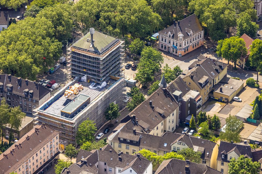 Luftaufnahme Herne - Umbau des Bunker- Gebäudekomplex we-house Herne in Herne im Bundesland Nordrhein-Westfalen, Deutschland