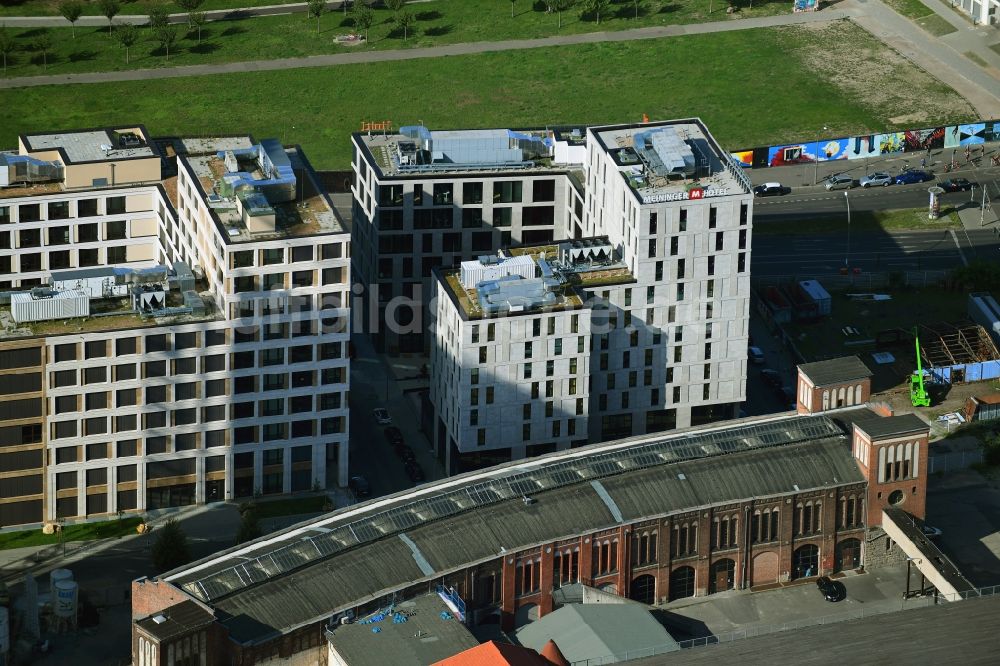 Luftbild Berlin - Umbau des Gebäudekomplexes Postbahnhof in Berlin - Friedrichshain