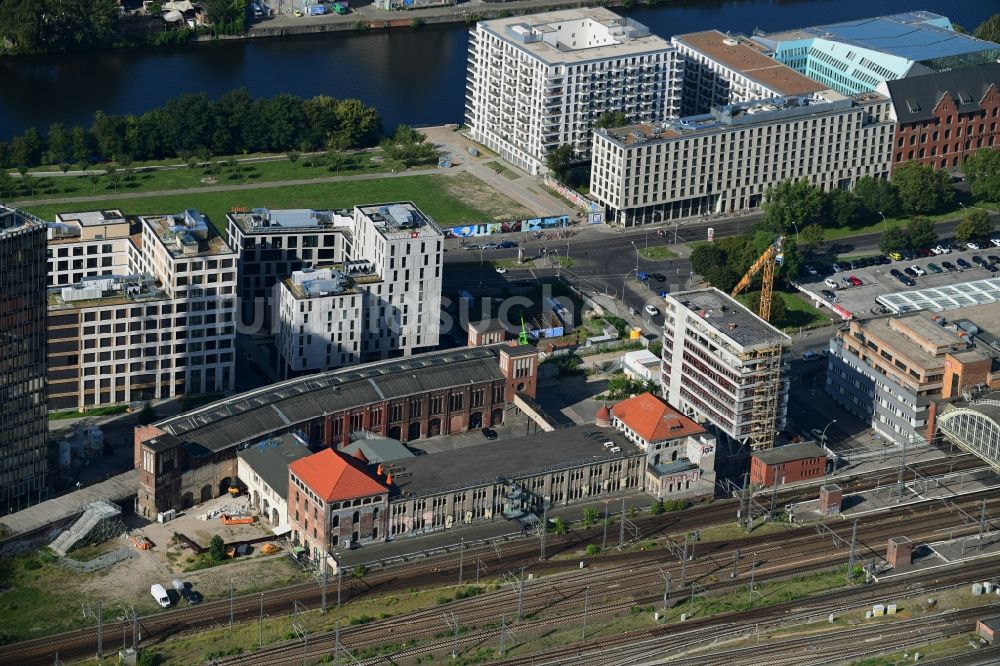 Luftaufnahme Berlin - Umbau des Gebäudekomplexes Postbahnhof in Berlin - Friedrichshain