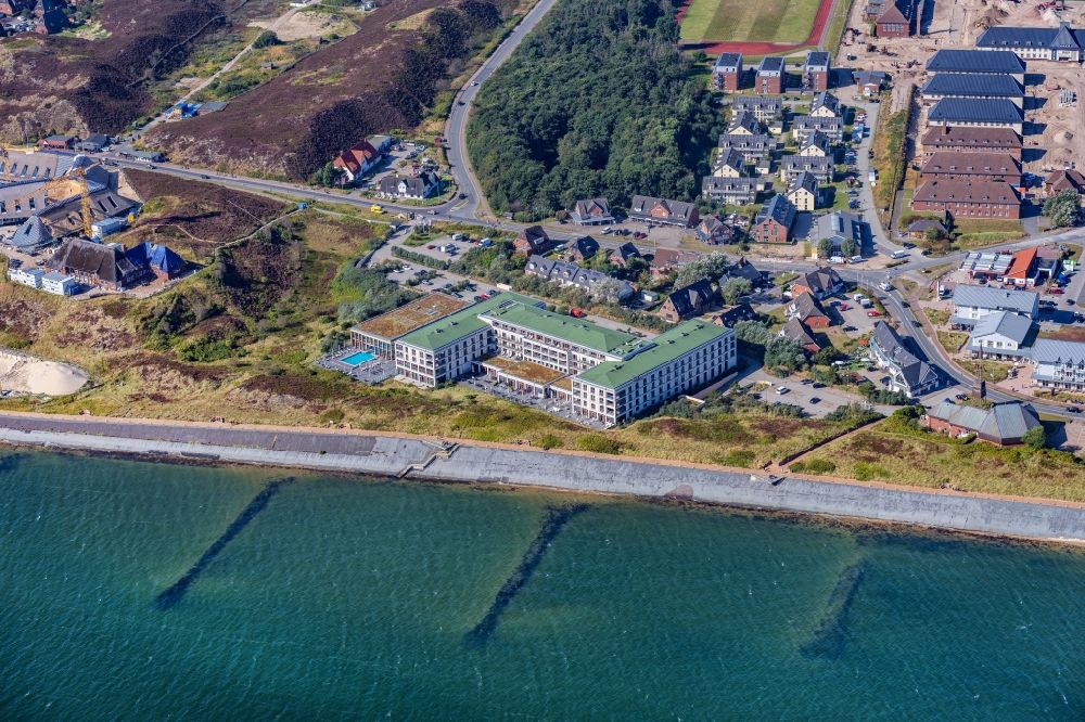 List von oben - Umbau der Hotelanlage Lanserhof in List auf der Insel Sylt im Bundesland Schleswig-Holstein, Deutschland
