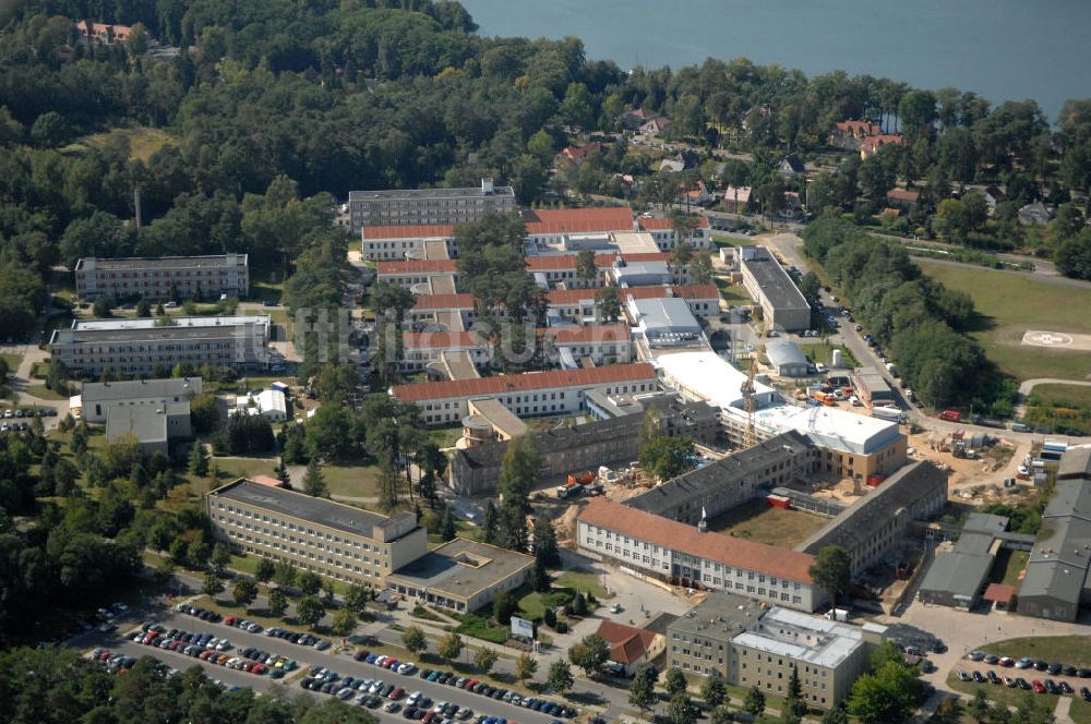 Bad Saarow von oben - Umbau und Modernisierung des HELIOS Klinikum Bad Saarow