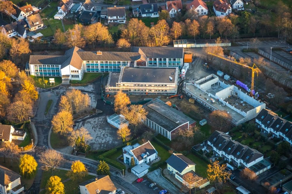 Luftbild Werl - Umbau und Modernisierung des Schulgebäudes Walburgisschule in Werl im Bundesland Nordrhein-Westfalen, Deutschland