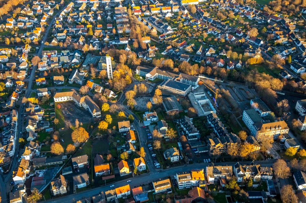Luftbild Werl - Umbauund Modernisierung des Schulgebäudes Walburgisschule in Werl im Bundesland Nordrhein-Westfalen, Deutschland