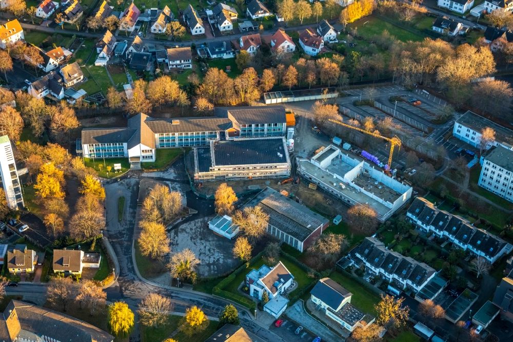 Luftbild Werl - Umbauund Modernisierung des Schulgebäudes Walburgisschule in Werl im Bundesland Nordrhein-Westfalen, Deutschland