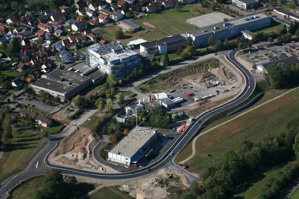 Luftaufnahme Wehr - Umfahrung des Werksgelände des Pharma Produzenten Novartis in Wehr im Bundesland Baden-Württemberg