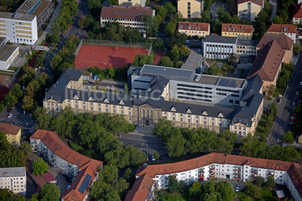 Luftaufnahme Würzburg - Universitäts- Bereich Fakultät für Humanwissenschaften der Julius-Maximilians-Universität Würzburg in Würzburg im Bundesland Bayern, Deutschland