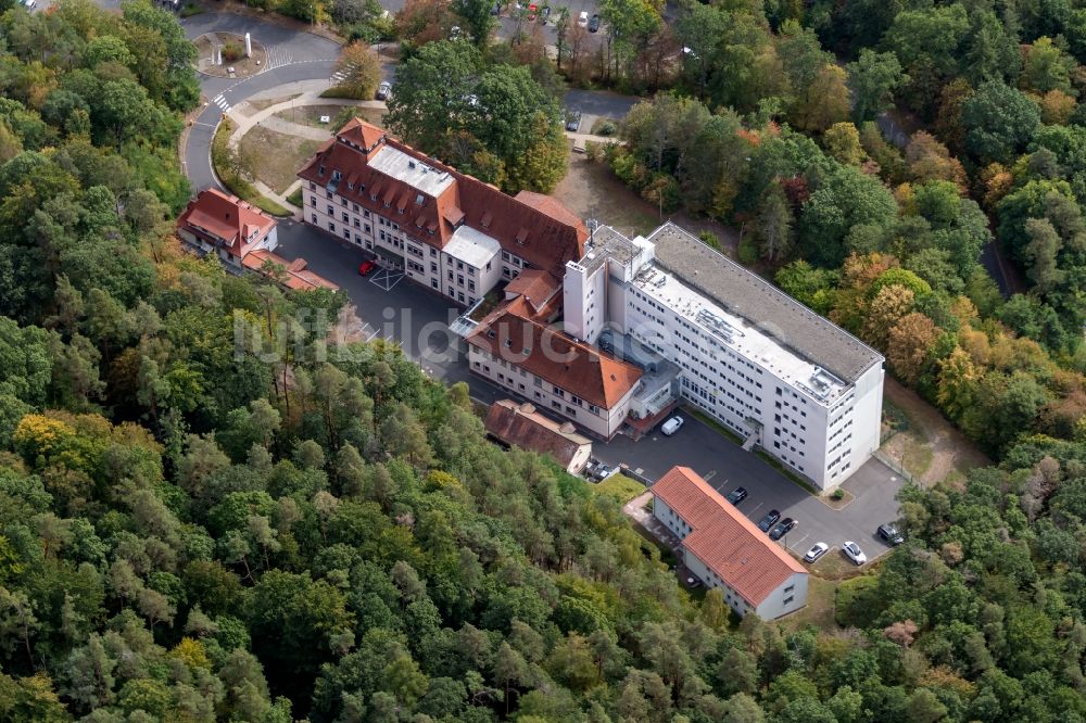 Lohr am Main von oben - Unternehmen- Verwaltungsgebäude der Bosch Rexroth AG in Lohr am Main im Bundesland Bayern, Deutschland