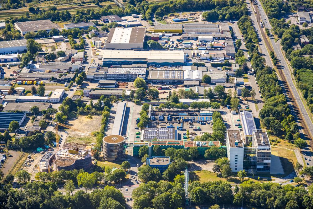 Luftaufnahme Gelsenkirchen - Unternehmen- Verwaltungsgebäude der GELSENWASSER AG in Gelsenkirchen im Bundesland Nordrhein-Westfalen, Deutschland