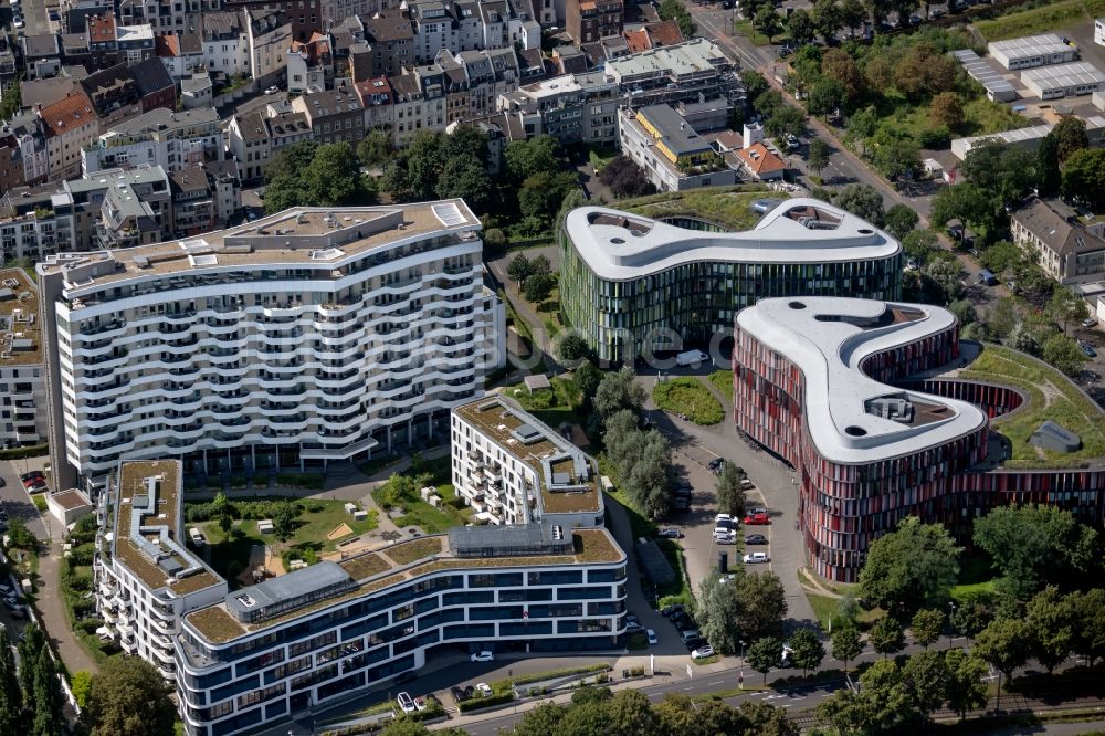 Köln von oben - Unternehmen- Verwaltungsgebäude der HEUBECK AG in Köln im Bundesland Nordrhein-Westfalen, Deutschland