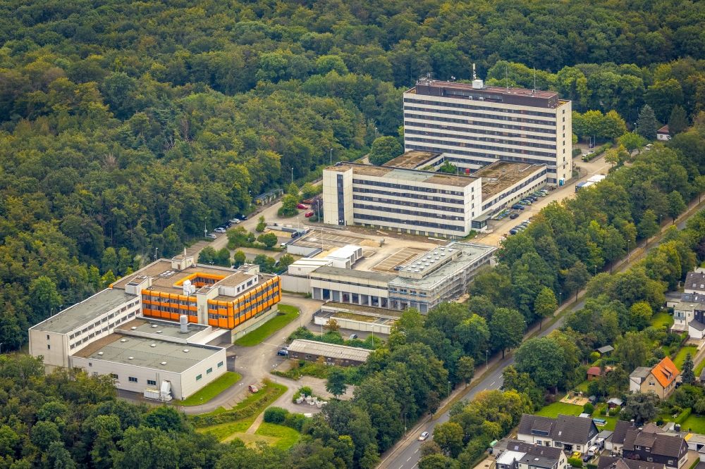 Hagen von oben - Unternehmen- Verwaltungsgebäude Landesbetrieb Information und Technik in Hagen im Bundesland Nordrhein-Westfalen, Deutschland