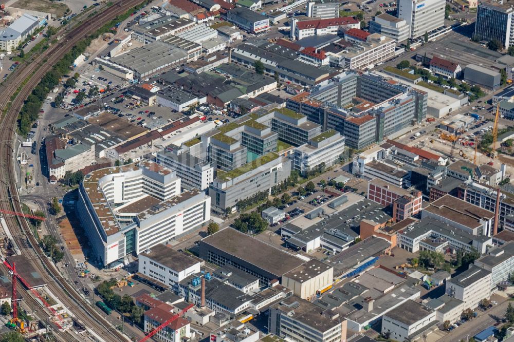 Stuttgart von oben - Unternehmen- Verwaltungsgebäude der Robert-Bosch GmbH in Stuttgart im Bundesland Baden-Württemberg, Deutschland