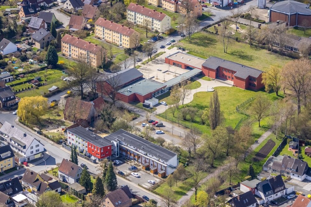 Luftaufnahme Hamm - Unternehmen- Verwaltungsgebäude Stadtteilbüro Hamm/LOS Projekt in Hamm im Bundesland Nordrhein-Westfalen, Deutschland