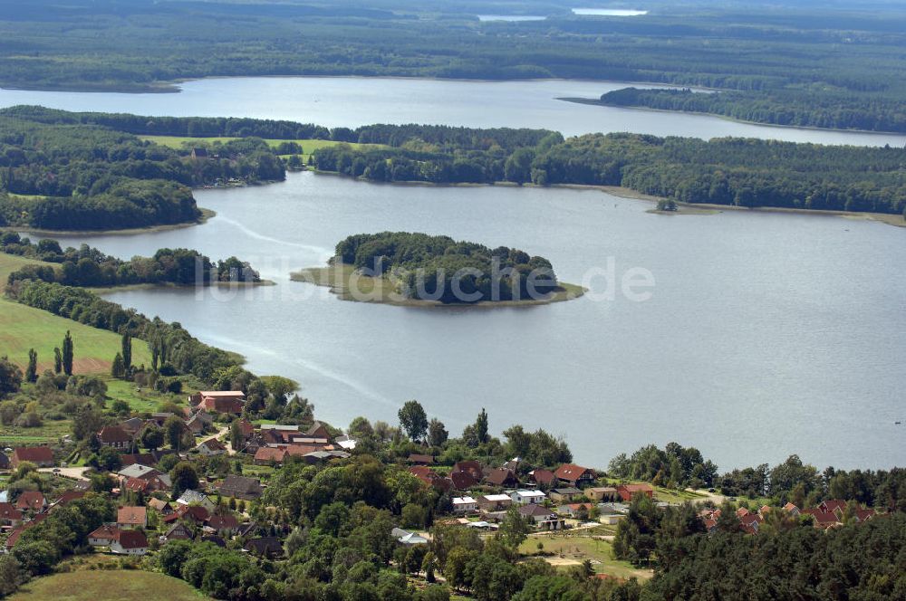 Luftaufnahme Userin - Useriner See, Großer Labussee und Userin