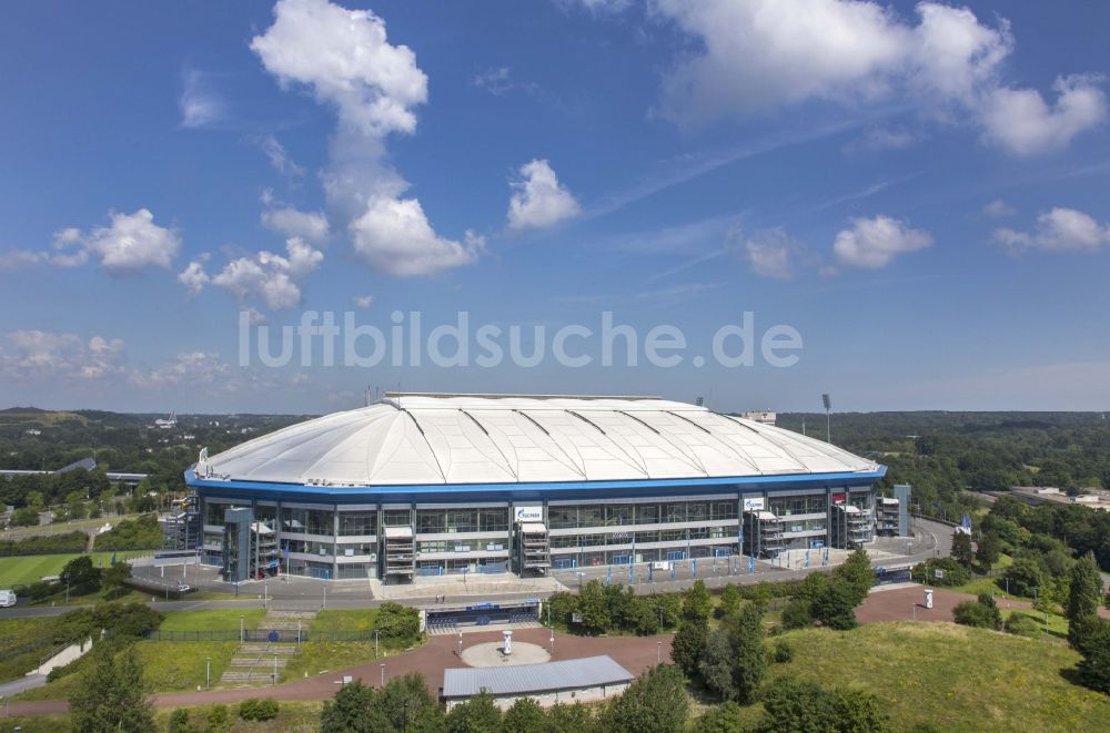 Gelsenkirchen von oben - Veltins Arena in Gelsenkirchen im Bundesland Nordrhein-Westfalen, Deutschland