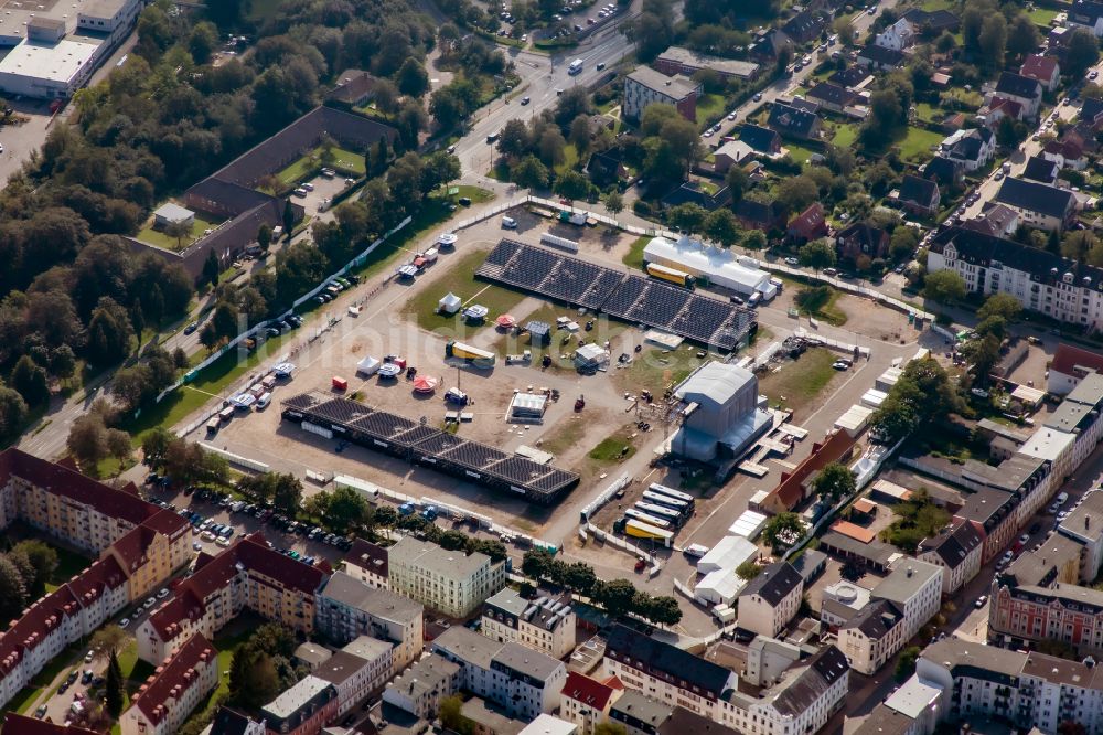 Luftbild Flensburg - Veranstaltungsgelände Exe in Flensburg im Bundesland Schleswig-Holstein, Deutschland