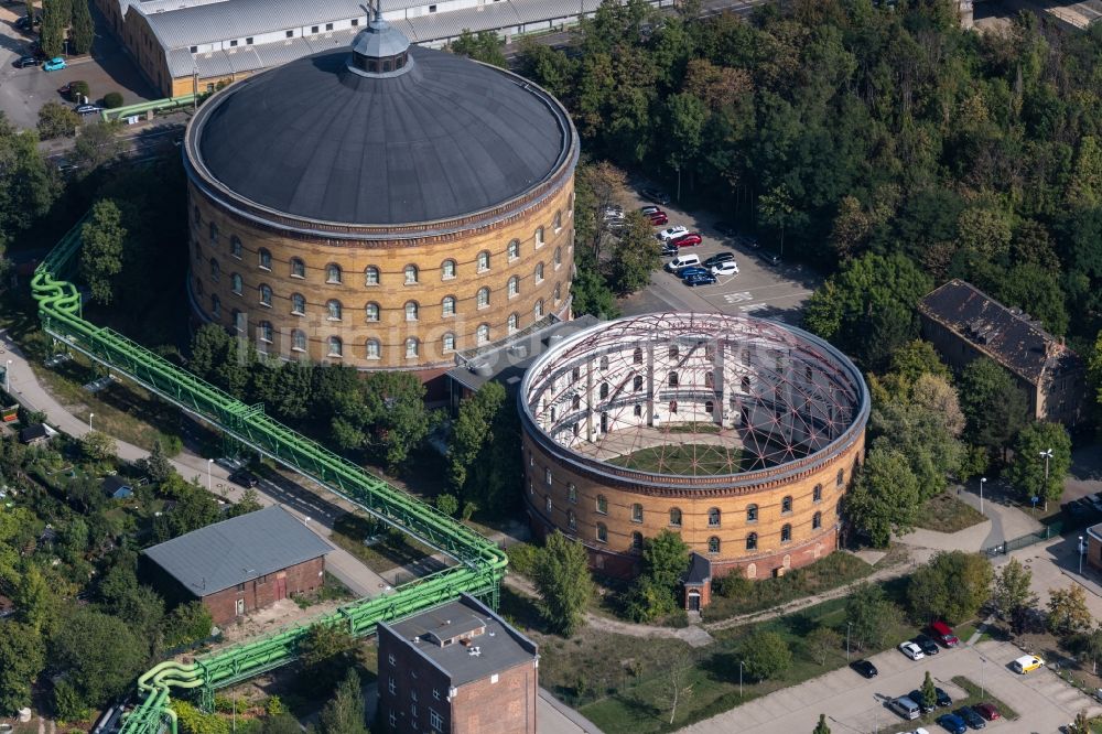Luftbild Leipzig - Veranstaltungshalle Arena am Panometer in Leipzig im Bundesland Sachsen