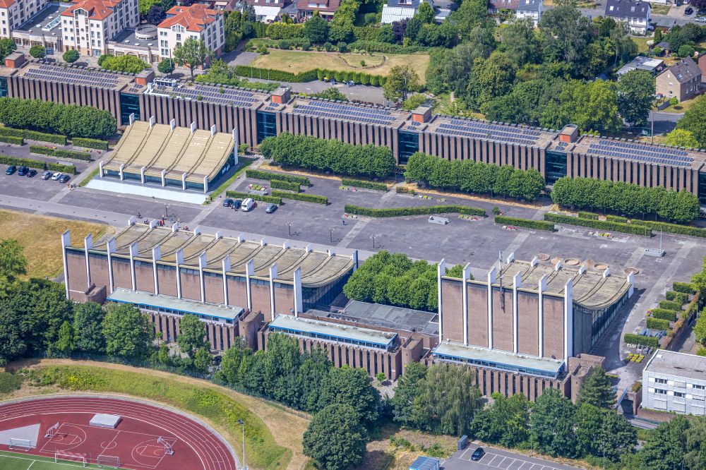 Luftbild Castrop-Rauxel - Veranstaltungshalle der Europahalle, Stadthalle und das Theater in Castrop-Rauxel im Bundesland Nordrhein-Westfalen, Deutschland