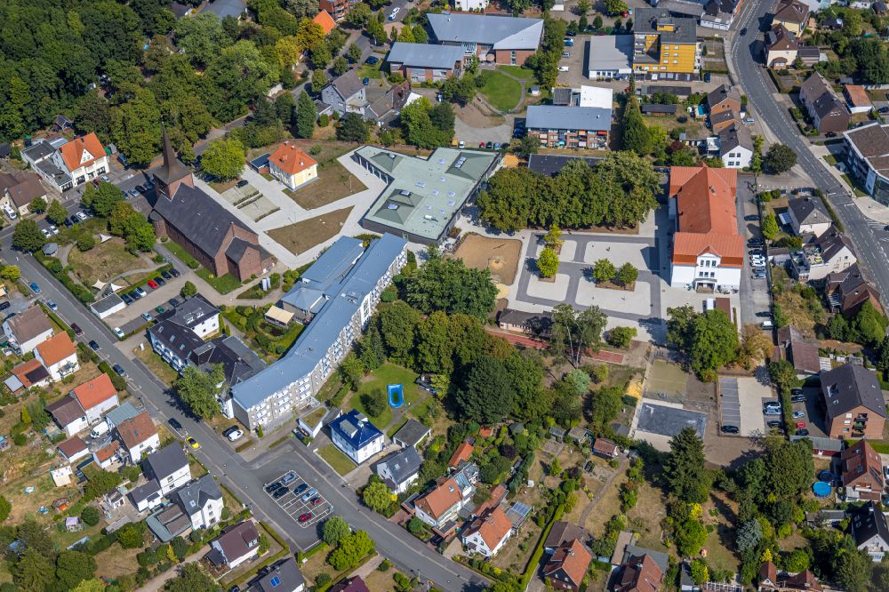 Luftaufnahme Herringen - Veranstaltungshalle Haus der Begegnung in Herringen im Bundesland Nordrhein-Westfalen, Deutschland