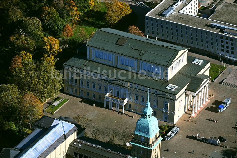 Luftaufnahme Darmstadt - Veranstaltungshalle Haus der Geschichte in Darmstadt im Bundesland Hessen, Deutschland
