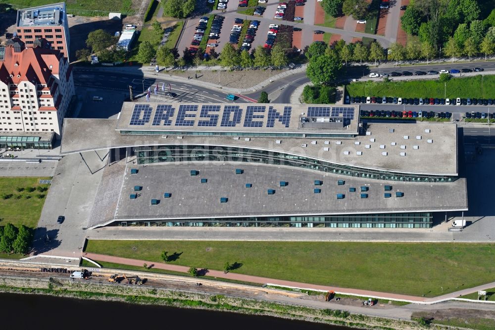 Luftaufnahme Dresden - Veranstaltungshalle Internationales Congress Center Dresden in Dresden im Bundesland Sachsen, Deutschland