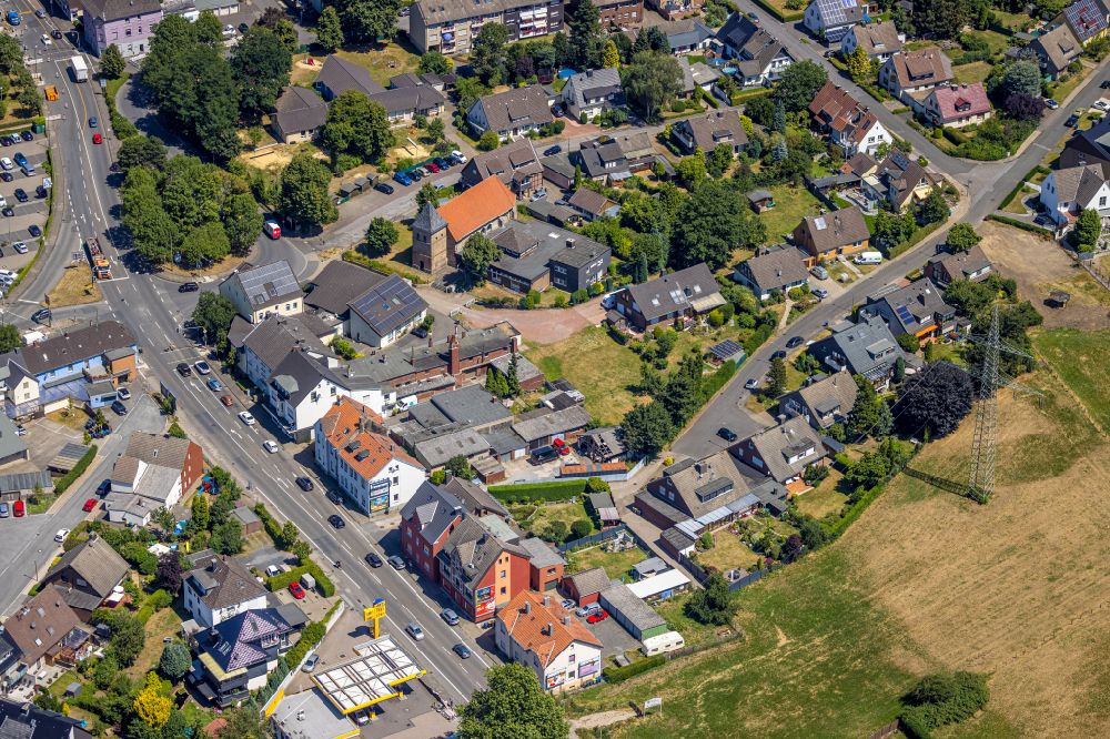 Luftaufnahme Castrop-Rauxel - Veranstaltungshalle Maximilian-Kolbe-Haus in Castrop-Rauxel im Bundesland Nordrhein-Westfalen, Deutschland