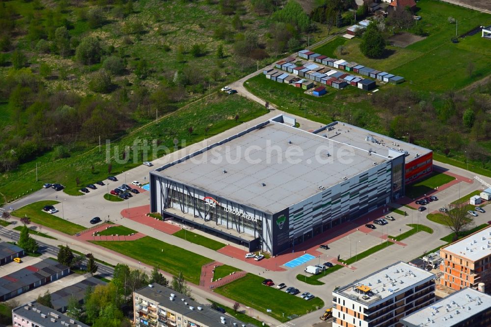 Zgorzelec - Gerltsch von oben - Veranstaltungshalle PGE Turów Arena in Zgorzelec - Gerltsch in Dolnoslaskie - Niederschlesien, Polen